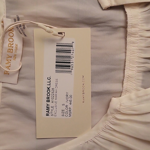Nwt Ramy Brook Mariah Dress, Ivory, S - Picture 5 of 7